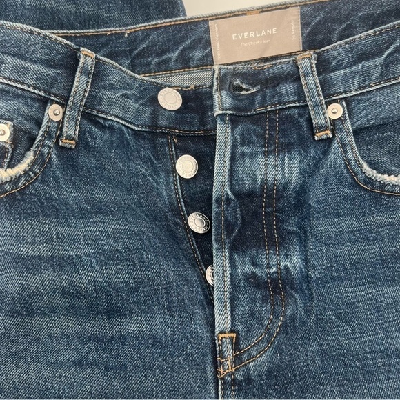 Everlane The Cheeky High Rise Button Fly Distressed Jeans Size 26 Women’s - Picture 4 of 6